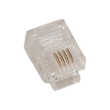 Bestlink Netware RJ11 (6P4C) Plug for Solid Round Wire, 100pk 170303